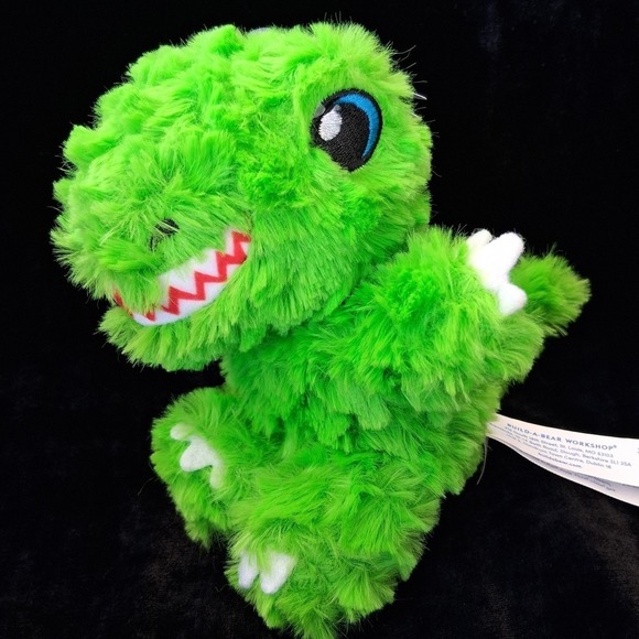 NWT Build A Bear Mini Beans Green Dino Mite T Rex 7" Plush Stuffed Animal - Picture 2 of 8